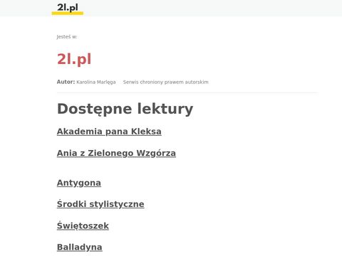 2l.pl - opracowania lektur