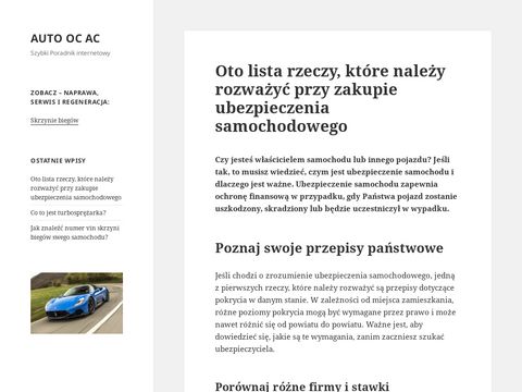 Auto-ocac.pl ubezpieczenia oc i ac - poradnik