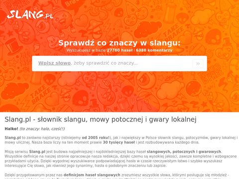 Coznaczyslang.pl - słownik młodzieżowy