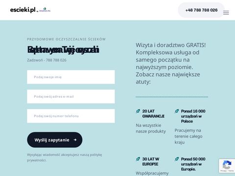 Escieki.pl przydomowa oczyszczalnia ścieków