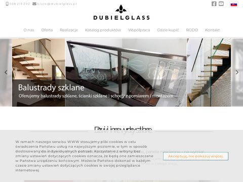 Dubiel Glass przesuwne drzwi szklane