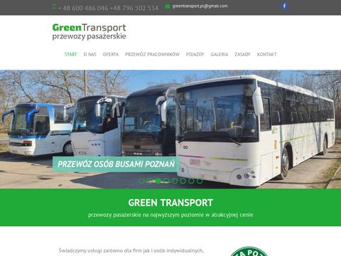 Green-transport.pl przewóz osób Poznań, wynajem