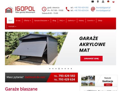 Igopol.pl - wiaty blaszane