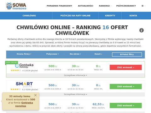 Lowcachwilówek.pl online