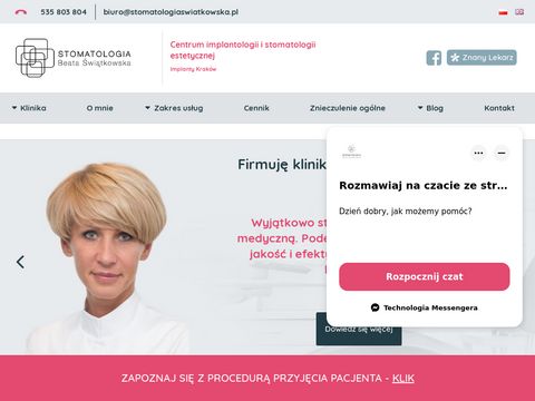 Stomatologiaswiatkowska.pl implanty zębowe Kraków