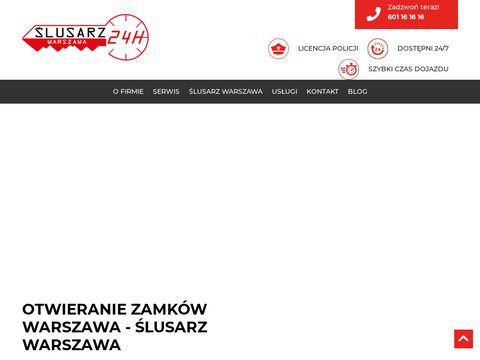 Slusarz24h.pl otwieranie drzwi Warszawa