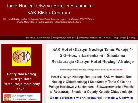 Sak.olsztyn.pl tanie pokoje noclegi Olsztyn hotel