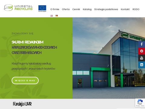 Unimetalrecycling.pl - skup katalizatorów