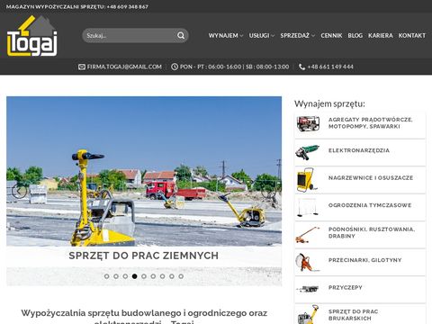 Togaj.pl - wypożyczalnia sprzętu budowlanego Śląsk