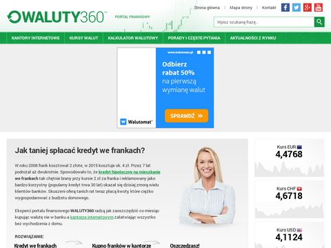 Waluty360.pl - kursy walut w kantorach