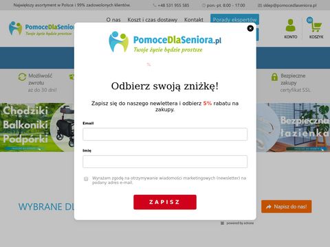 Pomocedlaseniora.pl dla osób niepełnosprawnych