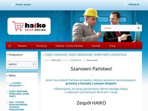 Sklep.haiko.pl crawford, hafa - części zamienne
