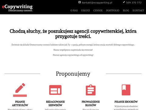 ECopywriting.pl pisanie tekstów