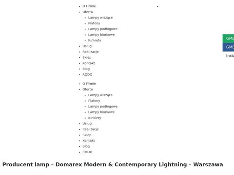 Domarex.com.pl lampy na zamówienie Warszawa