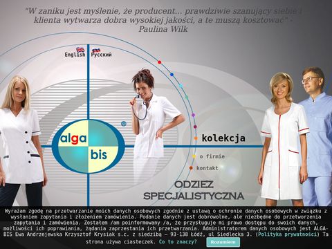 Alga-bis.com.pl odzież medyczna producent
