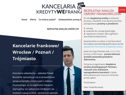 Kancelariakredytywefrankach.pl adwokat