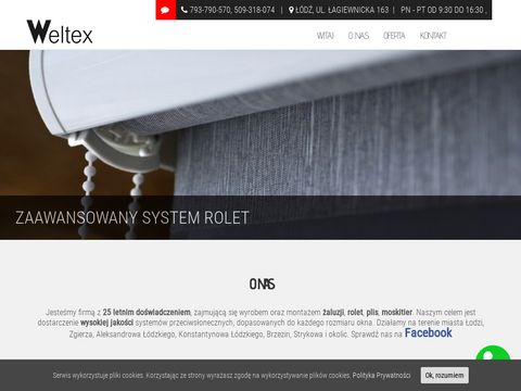 Weltex.pl - różnorodne rolety materiałowe