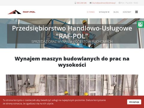 Podnosnikiostrow.pl - wynajem podnośników