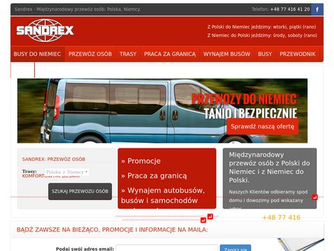 Przewozysandrex.pl busy z Polski do Niemiec