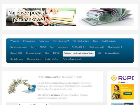 Pozyczkabez.pl pozabankowe pożyczki na raty