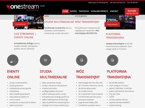 Onestream.pl - wóz transmisyjny wynajem