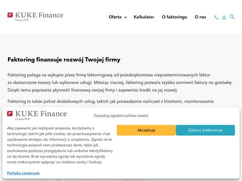 KUKE Finance - faktoring w Polsce