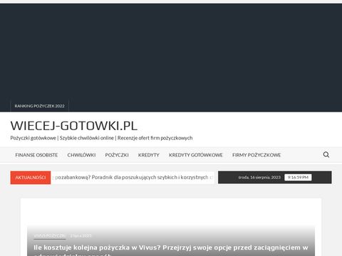 Wiecej-gotowki.pl - informacja na temat kredytów