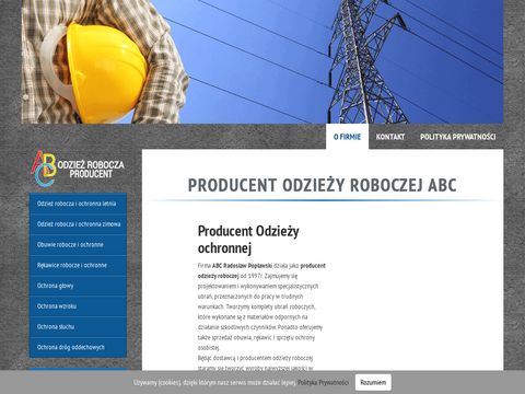 Abcrobocze.pl - producent odzieży BHP