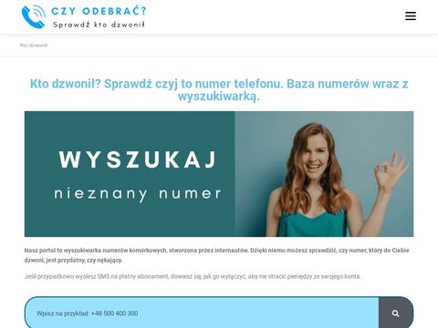 Czy-odebrac.pl - zobacz kto dzwonił